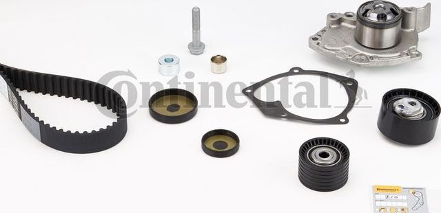 Помпа (водяной насос) с комплектом ремня ГРМ ContiTech для Renault Kaptur I 2016-2026. Артикул CT1130WP2