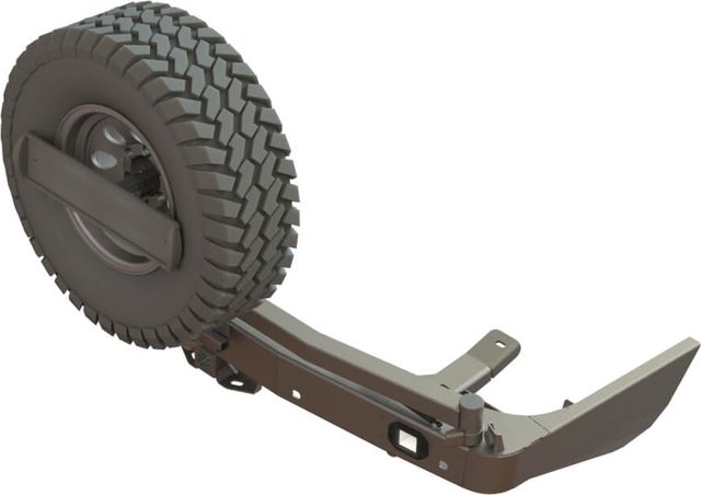 Бампер силовой STC задний для Mitsubishi Pajero Sport III 2015-2021 Облегченный c квадратом под фаркоп. Артикул STC-MPS3-BRR