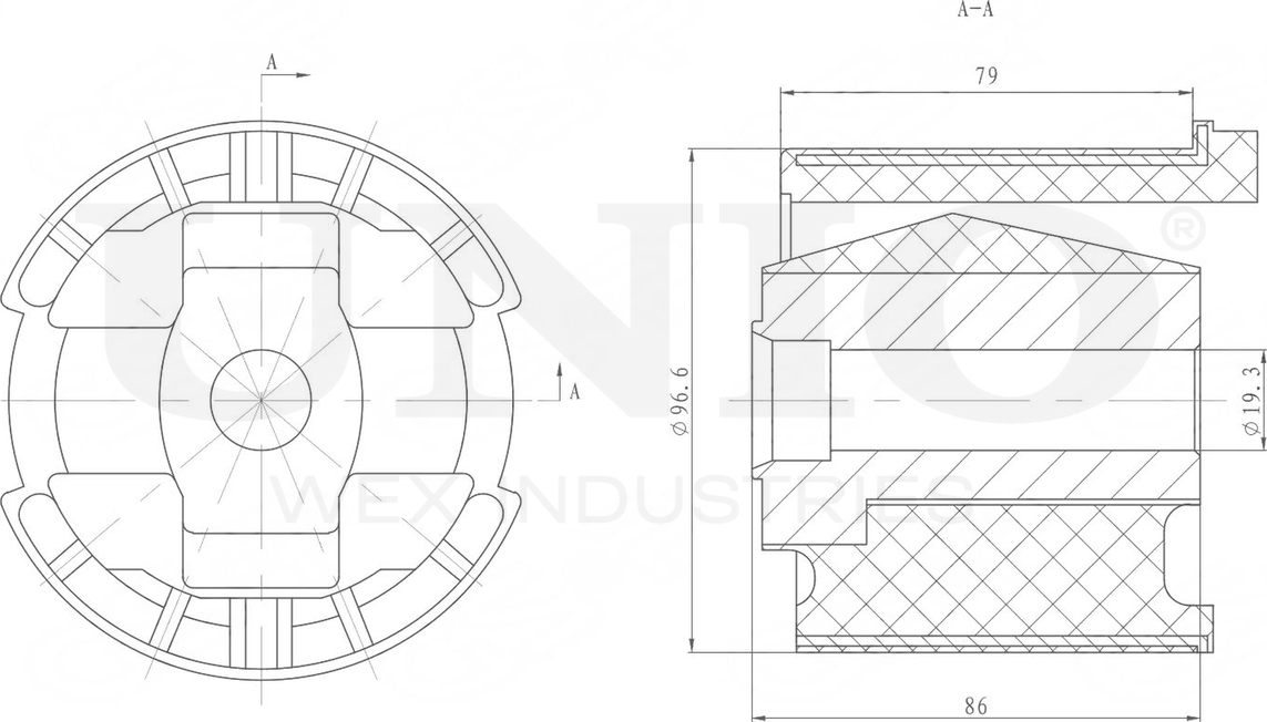 Сайлентблок балки (Unio). Артикул RMP-20084