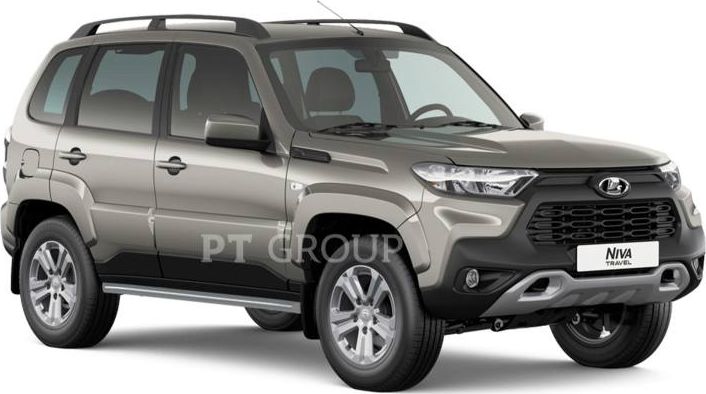 Защита порогов PT Group вогнутая d=63 мм (ППК) ШАГРЕНЬ для Lada Niva 2020-2026. Артикул LNV-09-330307.22