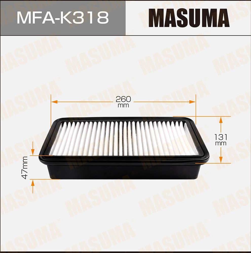 Воздушный фильтр Masuma. Артикул MFA-K318