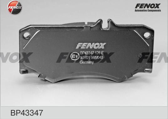 Тормозные колодки Fenox. Артикул BP43347
