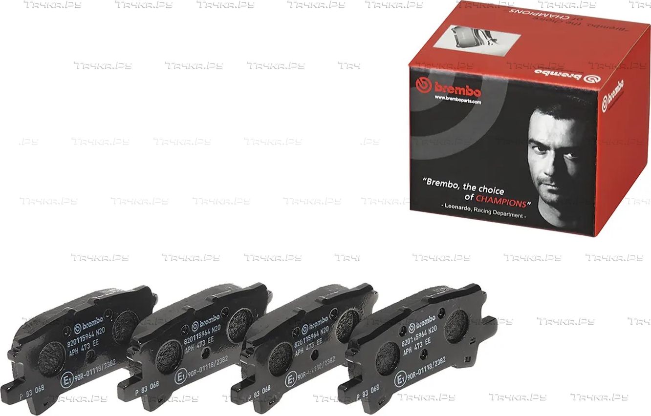 Тормозные колодки Brembo задние для Toyota Harrier II (XU30) 2003-2013. Артикул P 83 068