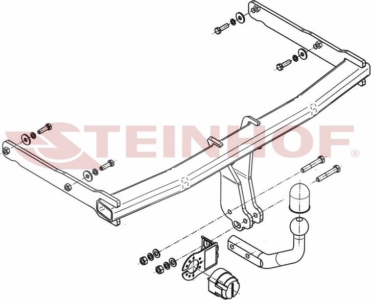 Фаркоп Steinhof для Audi A7 Sportback 2010-2014. Артикул A-098