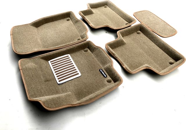 Коврики текстильные Euromat 3D Lux для салона Land Rover Range Rover Evogue 2011-2018 Бежевые. Артикул EM3D-003103T