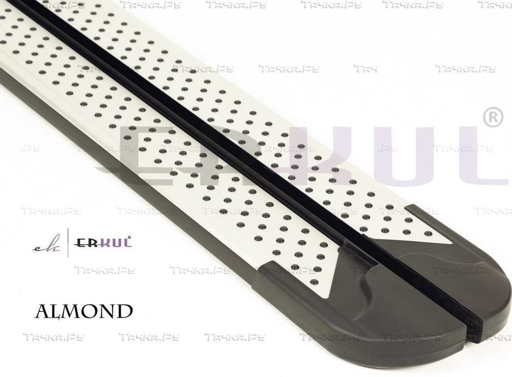 Пороги алюминиевые Erkul Almond для Mitsubishi Pajero IV рестайлинг 2011-2014. Артикул 23.ALM.04.07.G