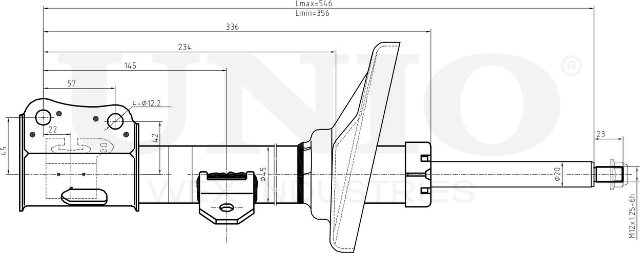 Амортизатор подвески (Unio). Артикул SAB-10208