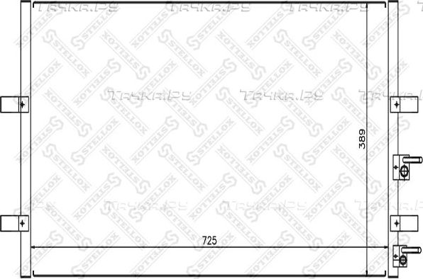 Радиатор кондиционера (конденсатор) Stellox. Артикул 10-45563-SX