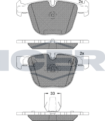 Тормозные колодки Icer. Артикул 181687
