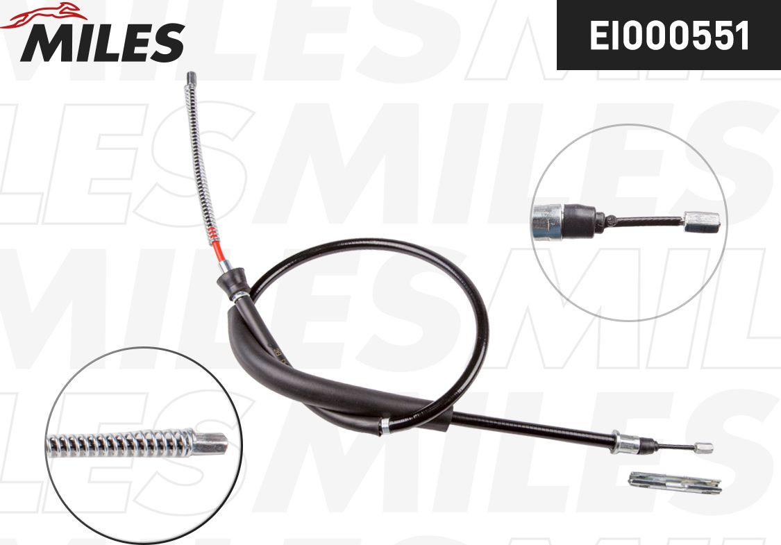 Трос ручника (тросик ручного тормоза) Miles. Артикул EI000551