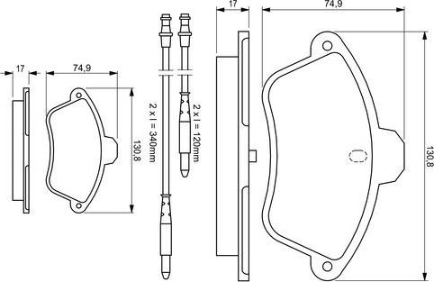Тормозные колодки Bosch. Артикул 0 986 460 957