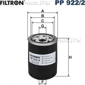Топливный фильтр Filtron. Артикул PP 922/2