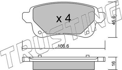 Тормозные колодки Trusting. Артикул 1112.0