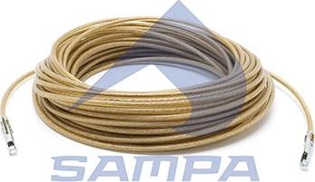 Трос тента таможенный 6 мм, 24 м с наконечниками Sampa. Артикул 096.4248