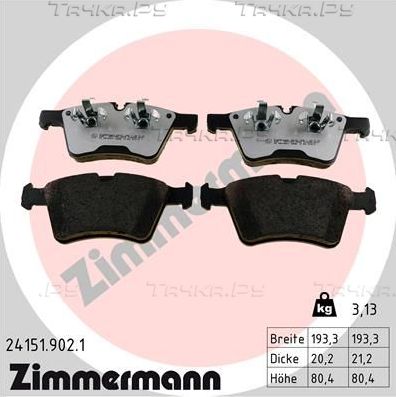 Тормозные колодки Zimmermann rd:z. Артикул 24151.902.1