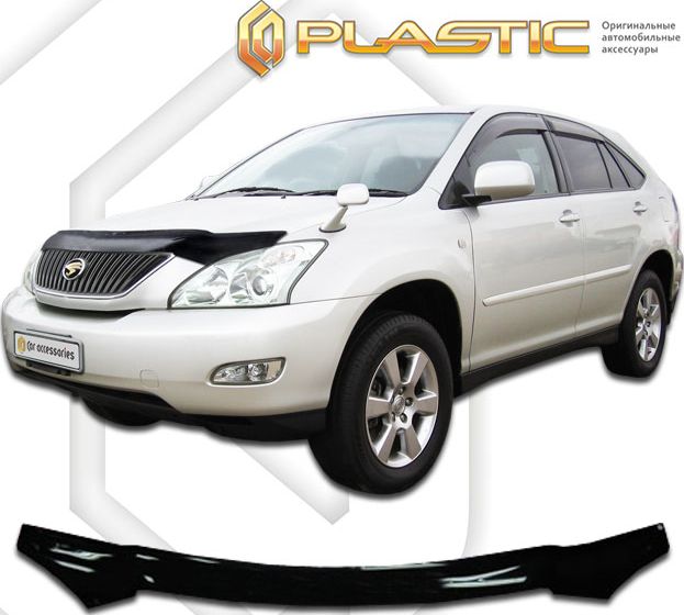 Дефлектор СА Пластик для капота (Classic черный) Lexus RX II 2003-2009. Артикул 2010010104276