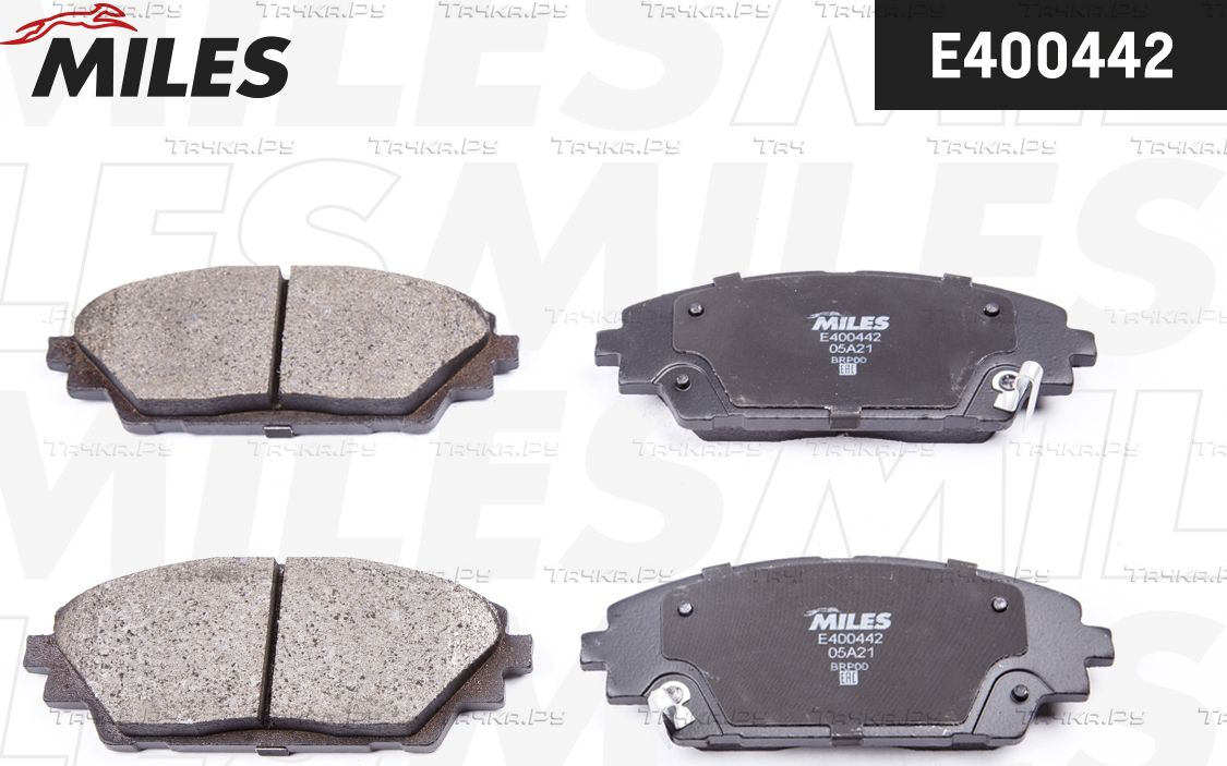 Тормозные колодки Miles (Low-Metallic) передние для Mazda CX-3 I 2015-2026. Артикул E400442