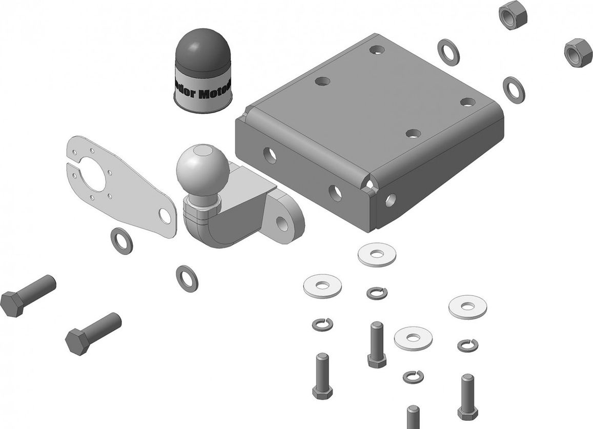 Фаркоп Мотодор для Volkswagen Amarok 2010-2026. Фланцевое крепление. Артикул 92709-F