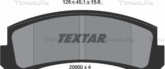 Тормозные колодки Textar передние для ВАЗ 2120 Лада Надежда I 1997-2006. Артикул 2066001