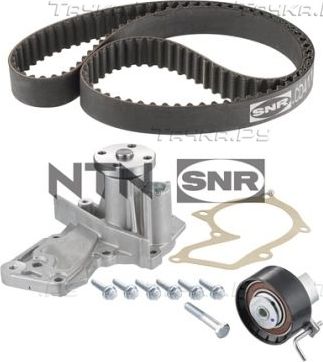 Помпа (водяной насос) с комплектом ремня ГРМ NTN / SNR для Volvo S40 II 2005-2010. Артикул KDP452.240