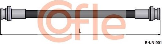 Тормозной шланг Cofle задний правый/левый для Nissan Micra K11 1992-2003. Артикул 92.BH.NI001