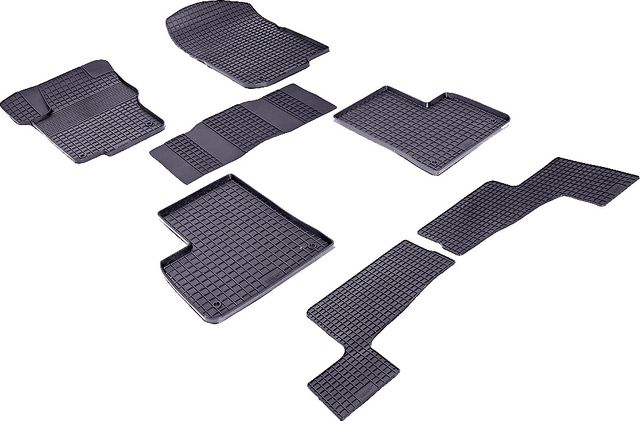 Коврики резиновые Seintex с узором сетка для салона Mercedes-Benz GL-Класс X166 2012-2019. Артикул 85172