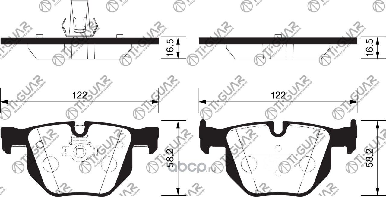 Тормозные колодки (TI-Guar). Артикул TG1727