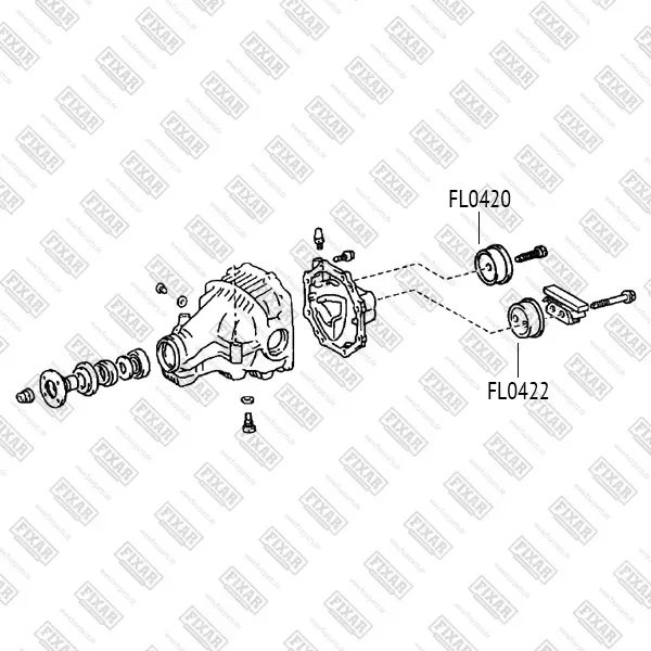 Сайлентблок дифференциала LEXUS RX300/330/350 (Fixar). Артикул FL0420
