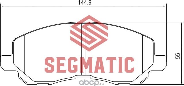 SGBP2555 Колодка торм диск пер Mitsubishi Lancer 1.6 2003-2008 Mitsubishi Lancer (Segmatic) Segmatic. Артикул SGBP2555