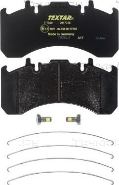 Тормозные колодки Textar задние для Renault Magnum 2004-2013. Артикул 2917705