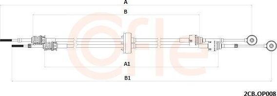 Трос переключения передач КПП Cofle для Opel Zafira B 2005-2019. Артикул 92.2CB.OP008