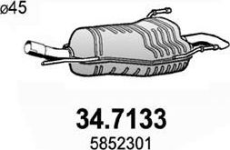 Глушитель (задняя часть) Asso. Артикул 34.7133