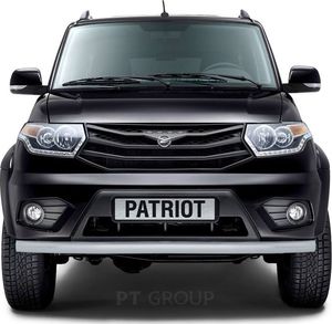 Защита PT Group переднего бампера одинарная d=63 мм ИСКРА (ППК) для УАЗ Patriot I рестайлинг 2014-2025. Артикул UZP-14-330201.11