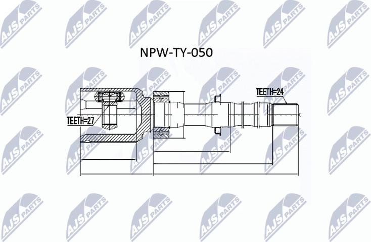 Шрус внутренний (граната) NTY. Артикул NPW-TY-050