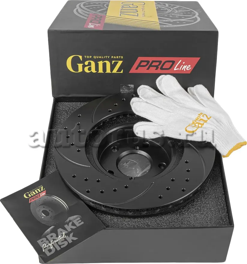 Диск тормозной передний перфорированный PRO-Line с покрытием (компл.2 шт) SUBARU (Ganz). Артикул GIJ06101S