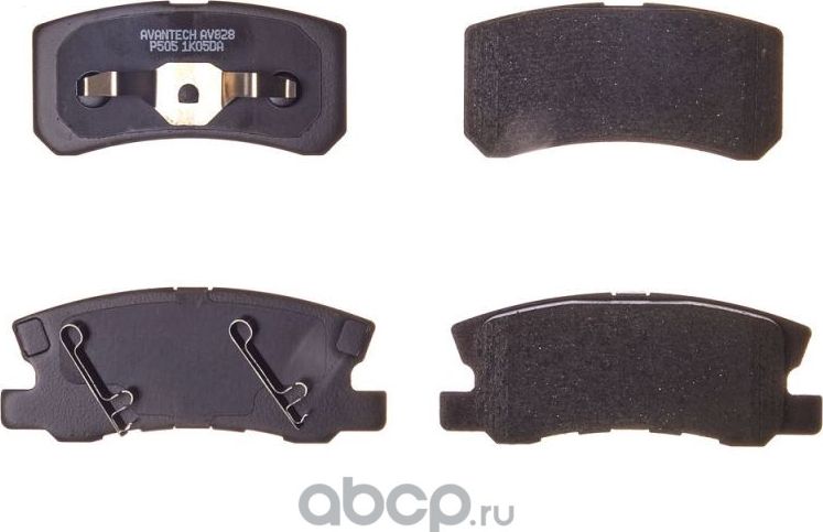 Колодки тормозные дисковые (противоскрипная пластина в компл.) (Avantech). Артикул AV828