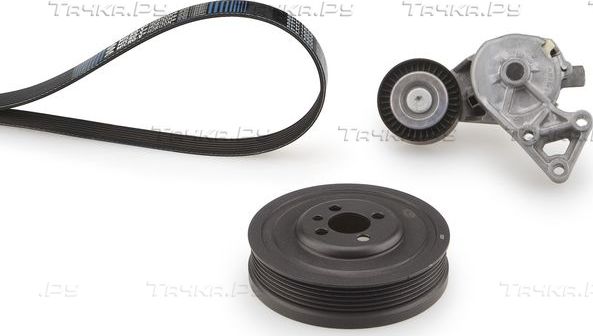 Приводной ремень поликлиновой с роликами (комплект) Gates Micro-V® для Volkswagen Sharan I 2002-2010. Артикул K116DPK1195