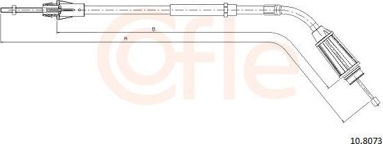 Трос ручника (тросик ручного тормоза) Cofle задний левый для Volvo S80 II 2006-2016. Артикул 10.8073