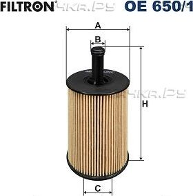 Масляный фильтр Filtron для Dodge Caliber I 2006-2013. Артикул OE 650/1