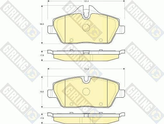 Тормозные колодки Girling. Артикул 6116111