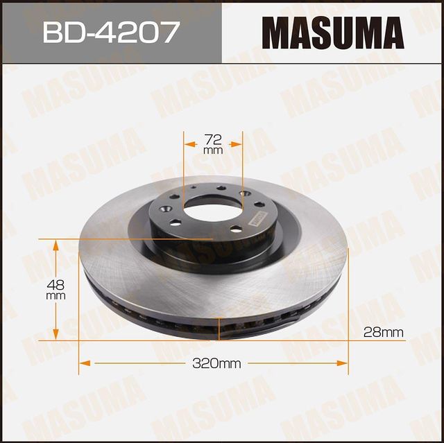Тормозной диск Masuma. Артикул BD-4207