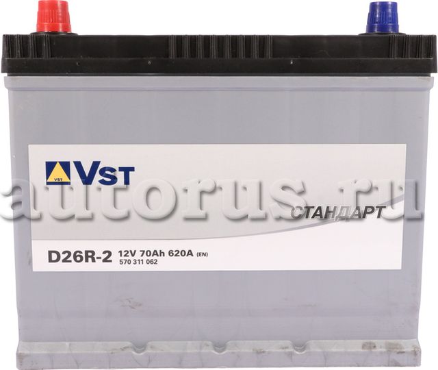 Аккумуляторная батарея V СТАНДАРТ [12V 70Ah 620A] (VST). Артикул 570311062