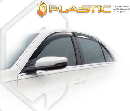 Дефлекторы СА Пластик для окон (Classic полупрозрачный) Cadillac CTS III 2014-2024. Артикул 2010030311104