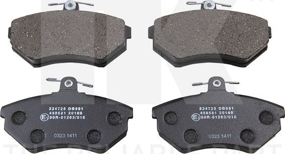 Тормозные колодки NK передние для Audi A4 I (B5) 1994-1997. Артикул 224725