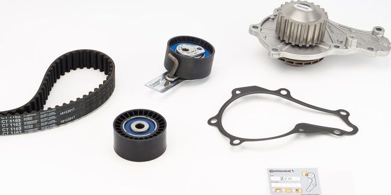 Помпа (водяной насос) с комплектом ремня ГРМ ContiTech. Артикул CT1163WP1