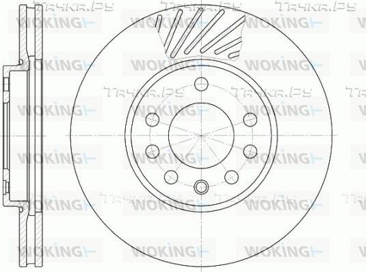 Тормозной диск Woking передний для Lancia Thesis 1989-1994. Артикул D6584.10