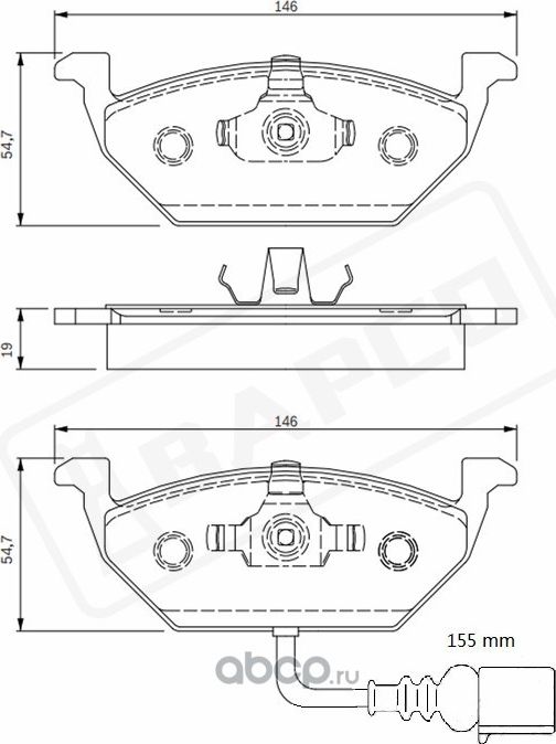 Колодки тормозные дисковые пер. VAG A3 (8P1) 03-13, OCTAVIA II (1Z3)(1 (Bapco) Bapco. Артикул BP0200