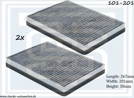 Фильтр салона (Starke). Артикул 101201