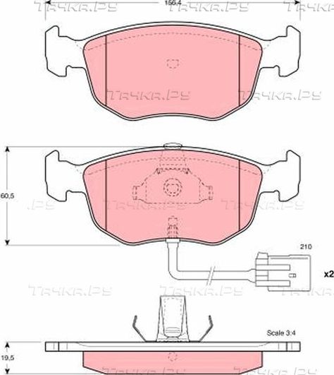 Тормозные колодки TRW передние для Ford Mondeo I 1993-1996. Артикул GDB1213