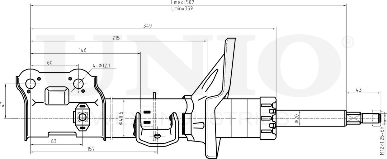Амортизатор подвески (Unio). Артикул SAB-10155